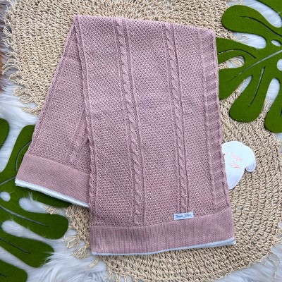 Saída de Maternidade 3 Peças Garden - Rose Manta Trança
